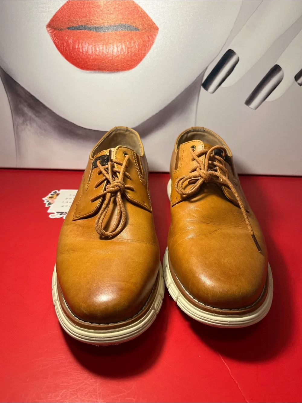 Men's Leather Derby Shoes in Tan - Stylish Casual Oxfords